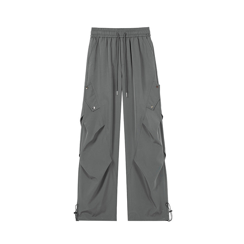 Damen Modische Cargo-Hose mit weitem Schnitt und elastischem Bund – Avélisse