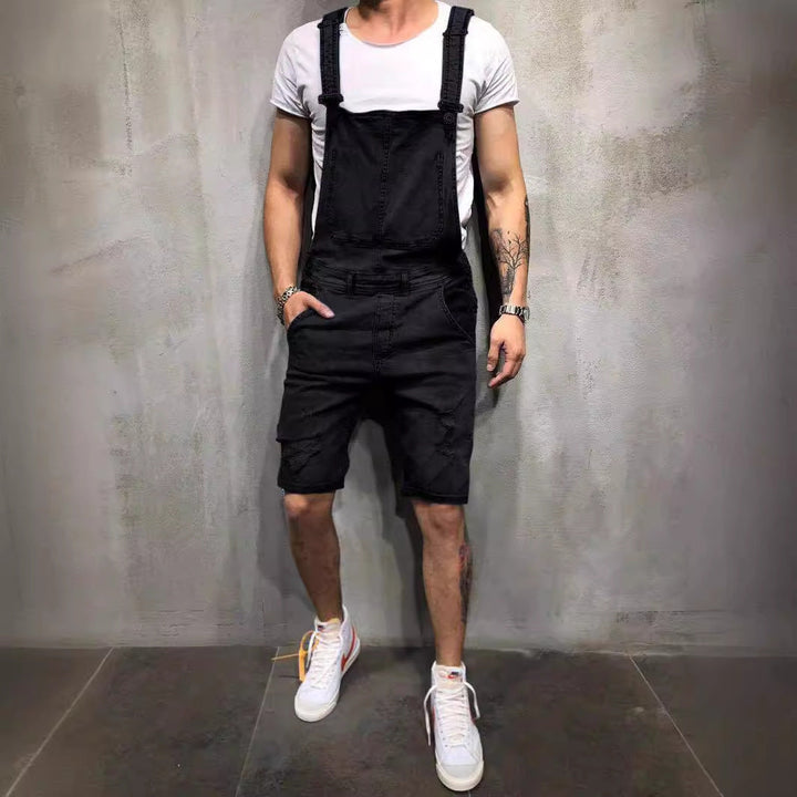 Herren Denim-Latzhose im modernen Used-Look