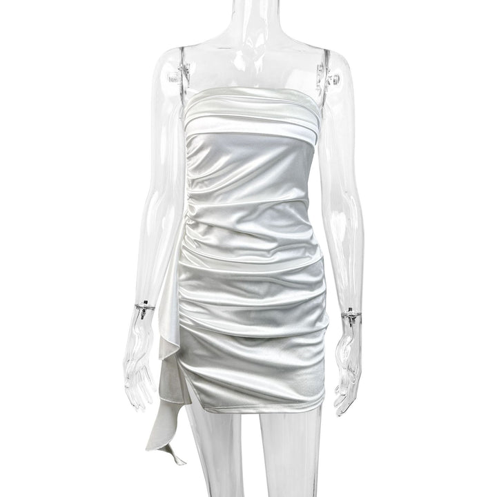 Damen Elegantes Minikleid mit seitlicher Raffung und asymmetrischem Saum Echo Archiv