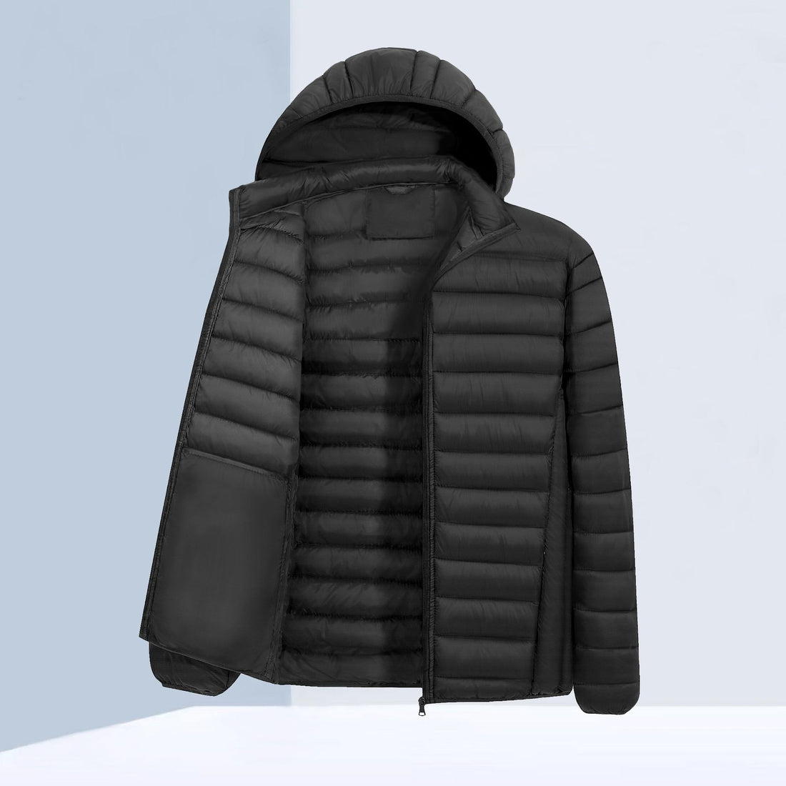 Herren Leichte Steppjacke mit Kapuze Echoarchiv