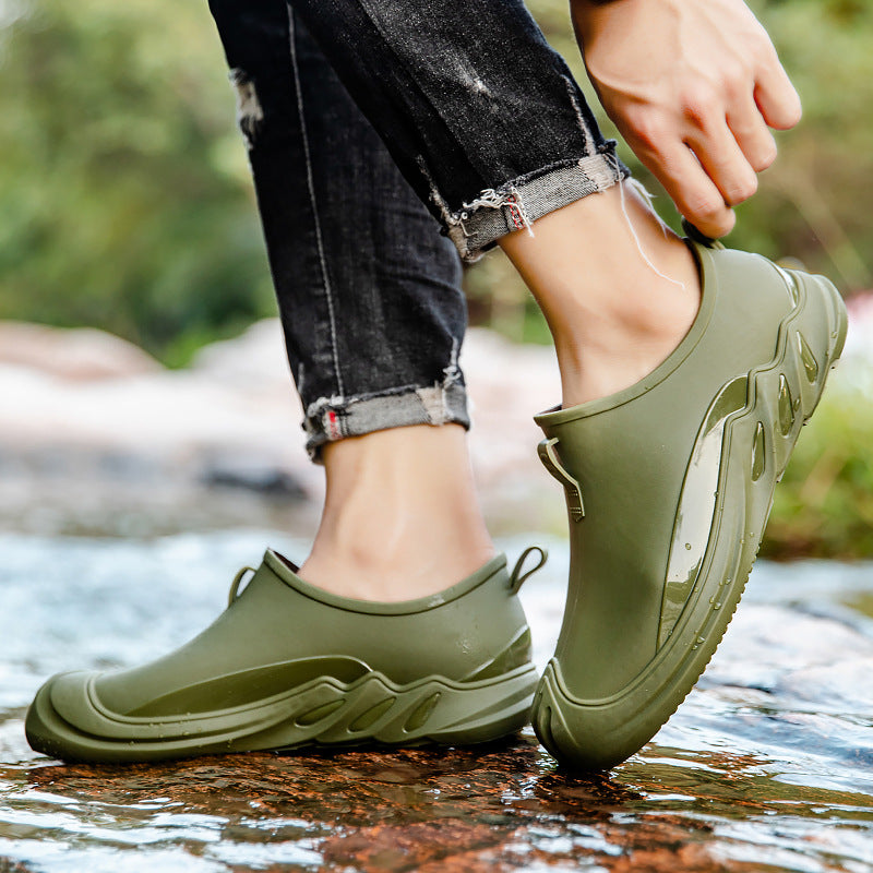 Herren Robuste wasserdichte Outdoor‑Clogs aus Vollgummi mit griffiger Profilsohle Echoarhiv