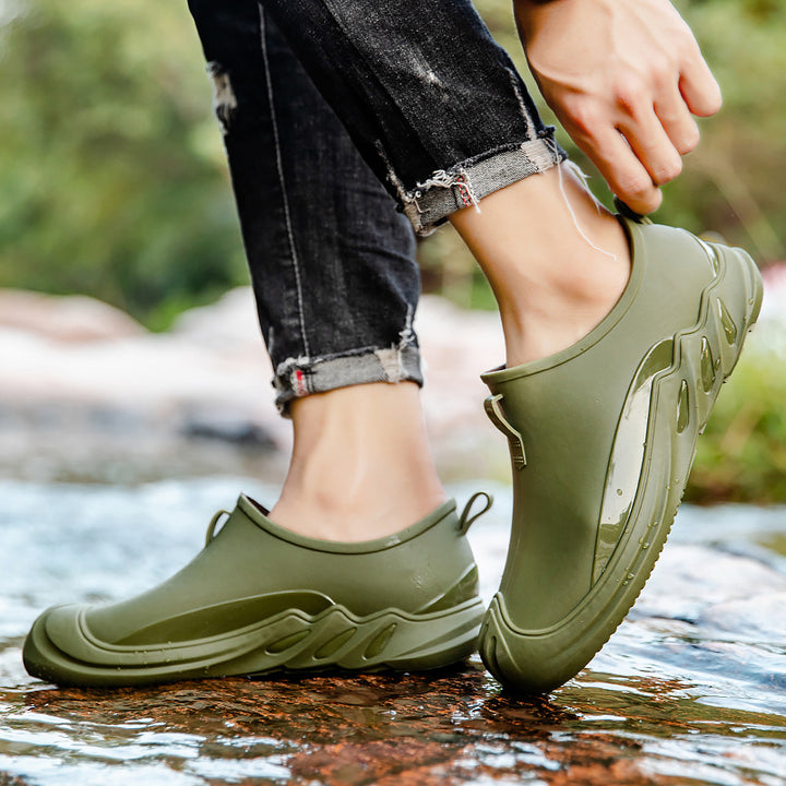 Herren Robuste wasserdichte Outdoor‑Clogs aus Vollgummi mit griffiger Profilsohle Echoarhiv