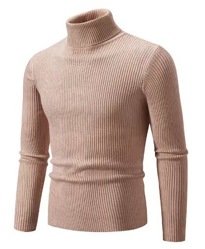 Herren nan Rippstrick Rollkragenpullover figurnaher elastischer Feinstrick Echo Archiv