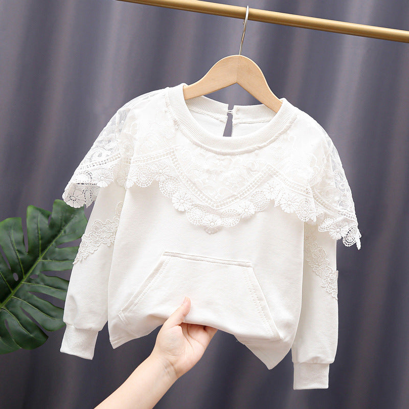Damen Sweatshirt mit verlunter Spitze Echo Archiv