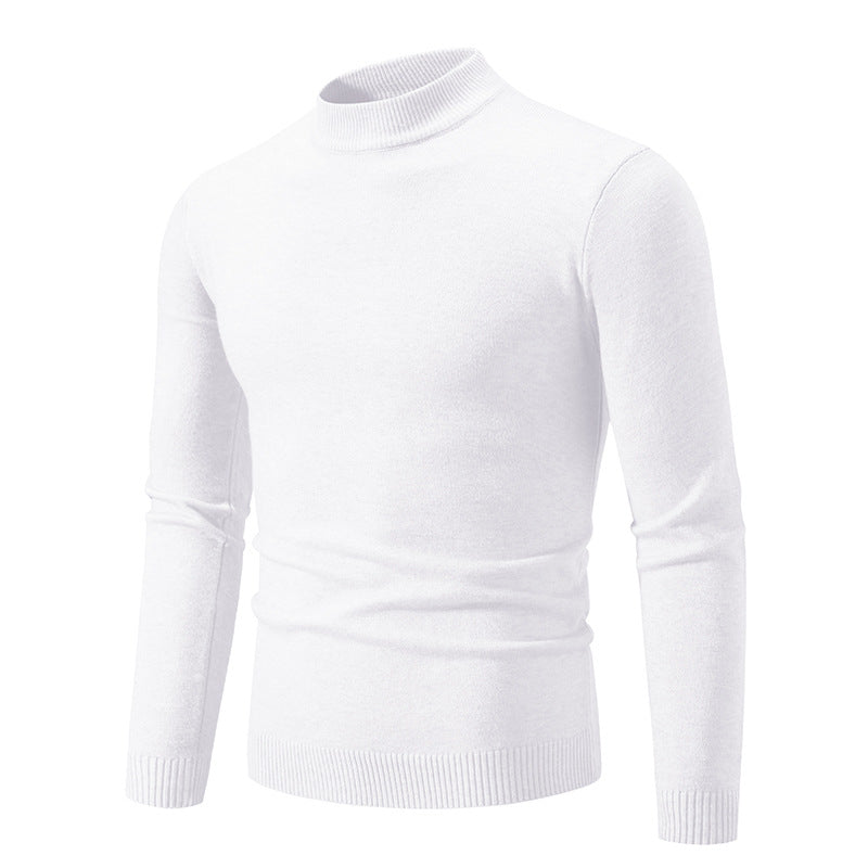 Herren Feinstrickpullover mit hohem Kragen und elastischen Bündchen Echoarchiv