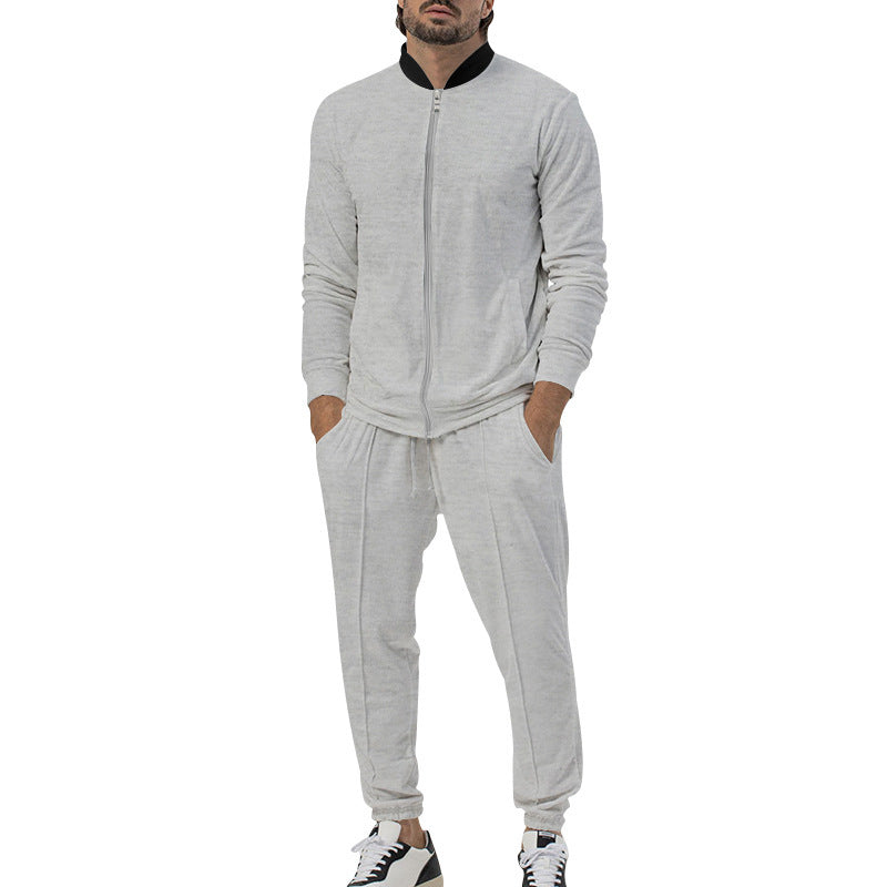 Herren Sportliches Freizeit-Set mit Reißverschluss und Taschen Echoarchiv
