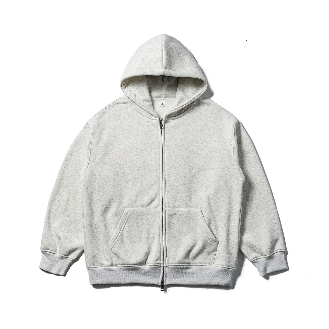 Unisex Kapuzen-Sweatjacke mit Zweiwege-Reißverschluss und Kängurutasche Echoarchiv