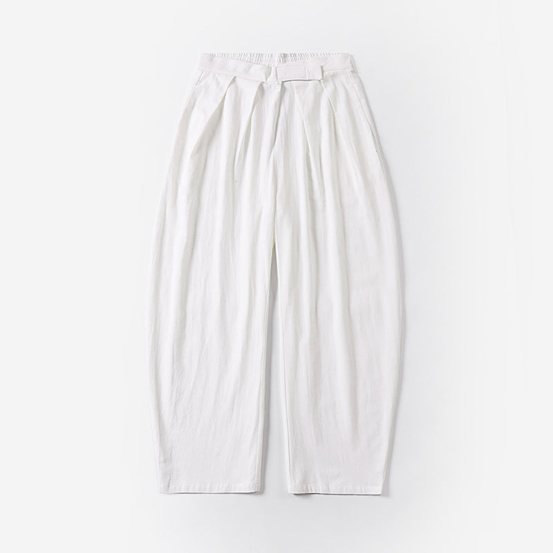 Damen Elegante Bundfalten-Hose mit ballonförmigem Bein und elastischem Taillenbund Echoarchiv