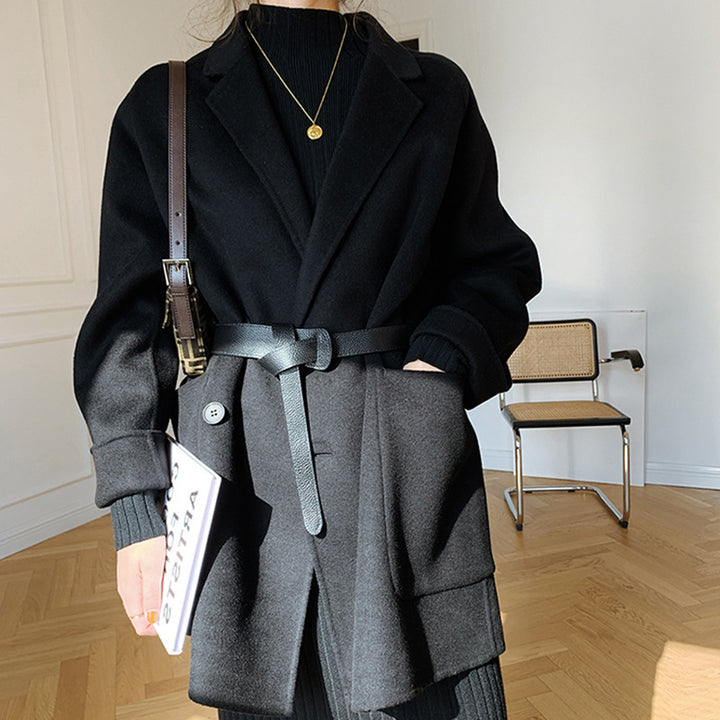Damen Oversized Mantel mit Taillengürtel Echoarchiv