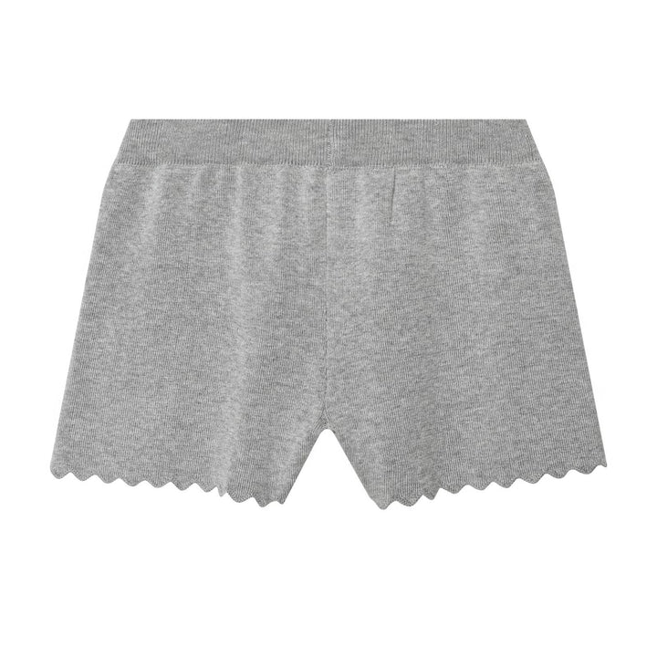 Damen Feinstrick-Cardigan-und-Shorts-Set mit Wellensaum und gerippten Bündchen Echo Archiv
