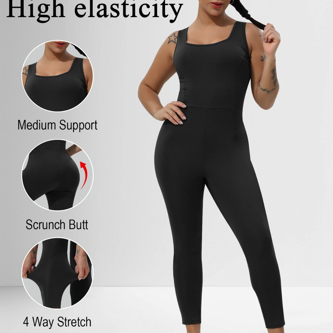 Damen Formender Sport-Einteiler mit hohem Taillenbund und Shaping-Effekt echoarchiv-