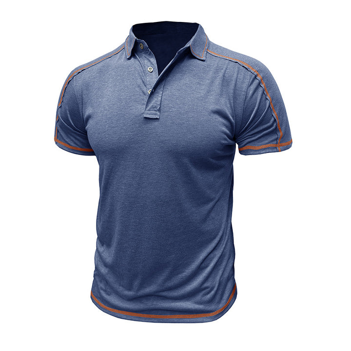 Herren Sportliches Poloshirt mit Kontrastnähten Echoarchiv
