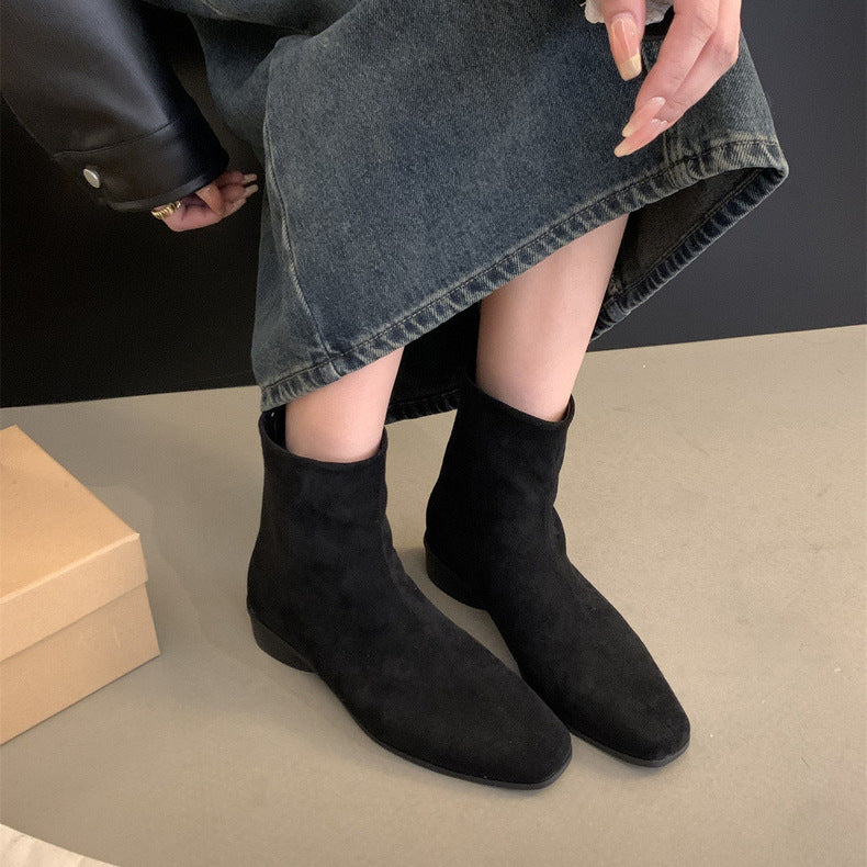 Damen Modische Wildleder Stiefeletten Echo Archiv