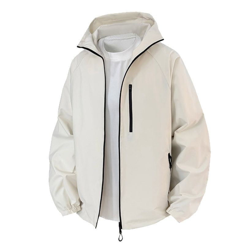 Herren Leichte Übergangsjacke mit verstellbarem Kapuzenverschluss Echo Archiv