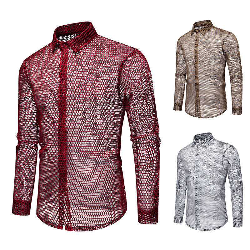 Herren Mesh-Hemd aus hochwertigem Material mit innovativem Design Echoarchiv