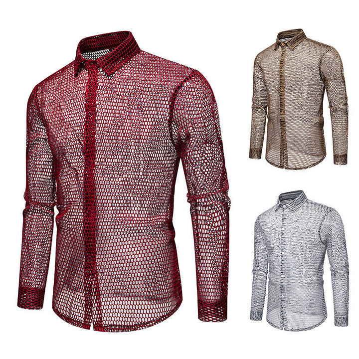 Herren Mesh-Hemd aus hochwertigem Material mit innovativem Design Echoarchiv