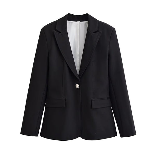 Damen Zeitloser Tailored-Blazer mit Ein-Knopf‑Verschluss, Reverskragen und Pattentaschen Echo Archiv