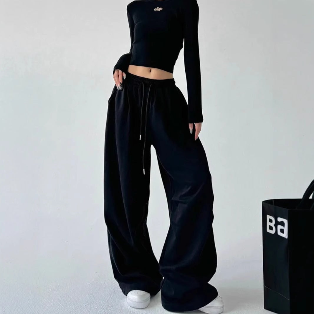 Damen nan extraweite High‑Waist-Loungehose mit elastischem Kordelbund, Kordelzug und praktischen Seitentaschen Echo Archiv