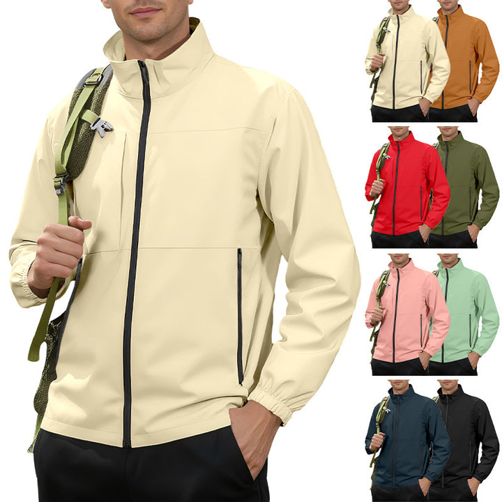 Herren leichte Windjacke mit praktischen Reißverschlusstaschen Echoarchiv