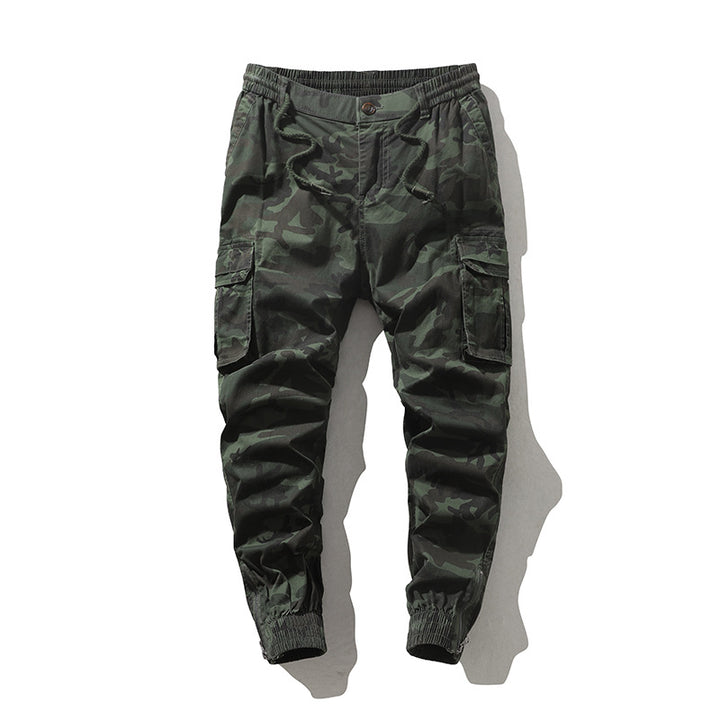 Herren Cargohose im Joggerstil mit elastischem Bund und Bündchen – Bravaro
