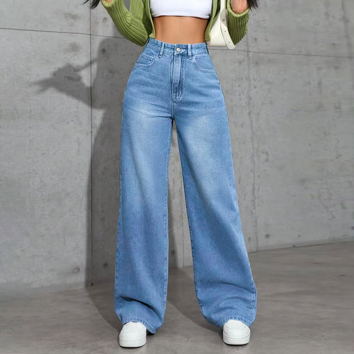 Damen High-Waist Palazzo-Jeans mit extra weitem Bein und soften Falten Echo Archiv