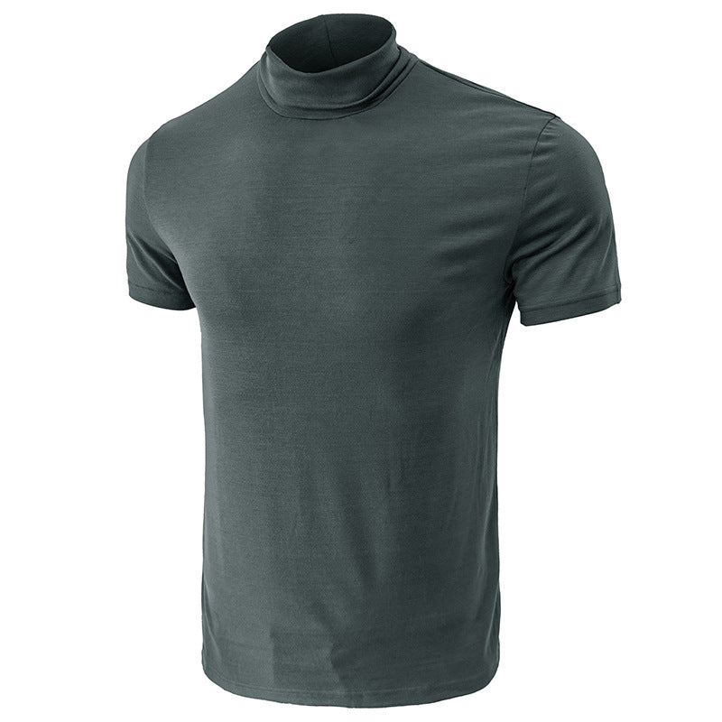 Herren Kurzarm-T-Shirt mit hohem Kragen und elastischem Material Echoarchiv