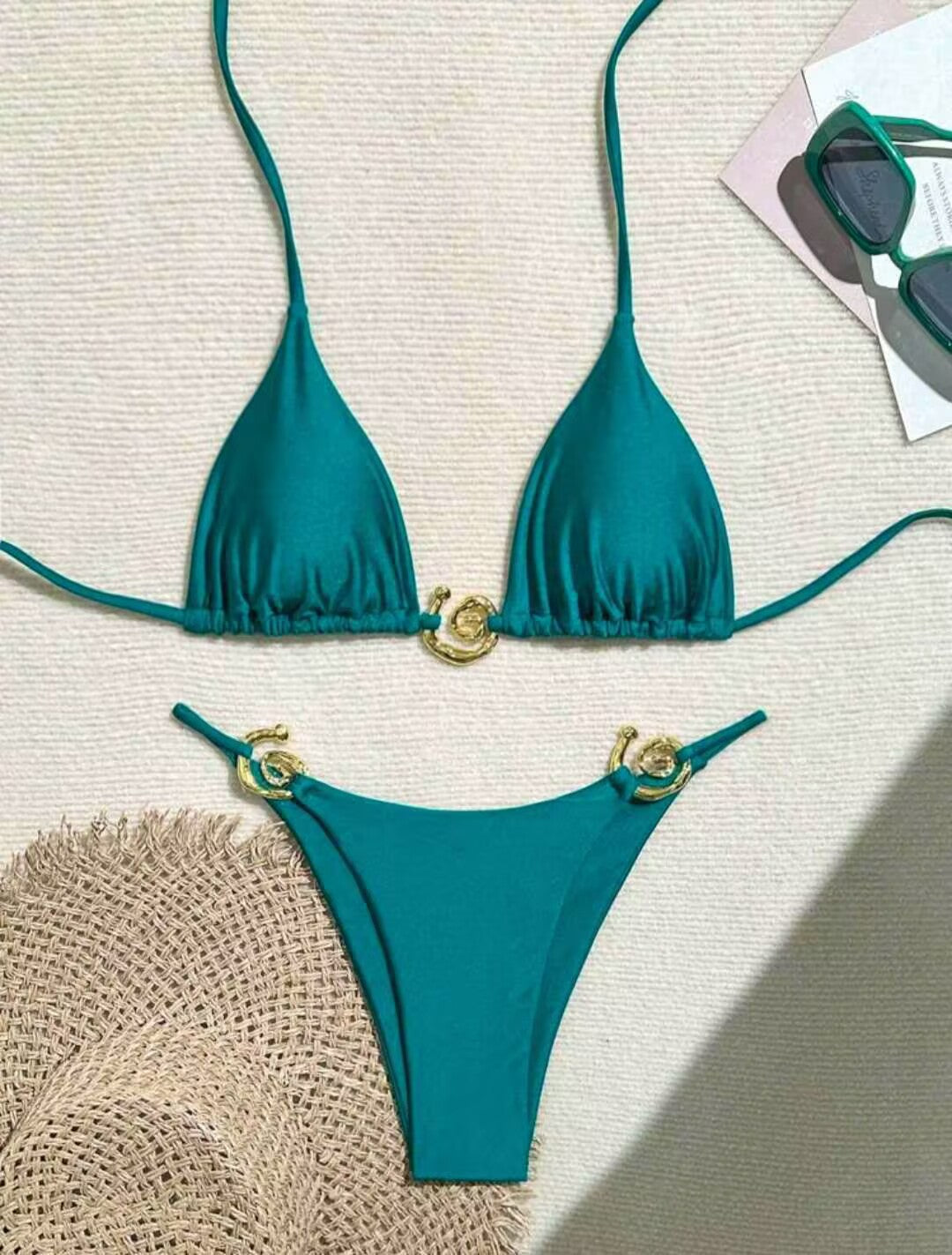Damen Triangel-Bikini mit raffiniertem Gold-Detail Echo Archiv