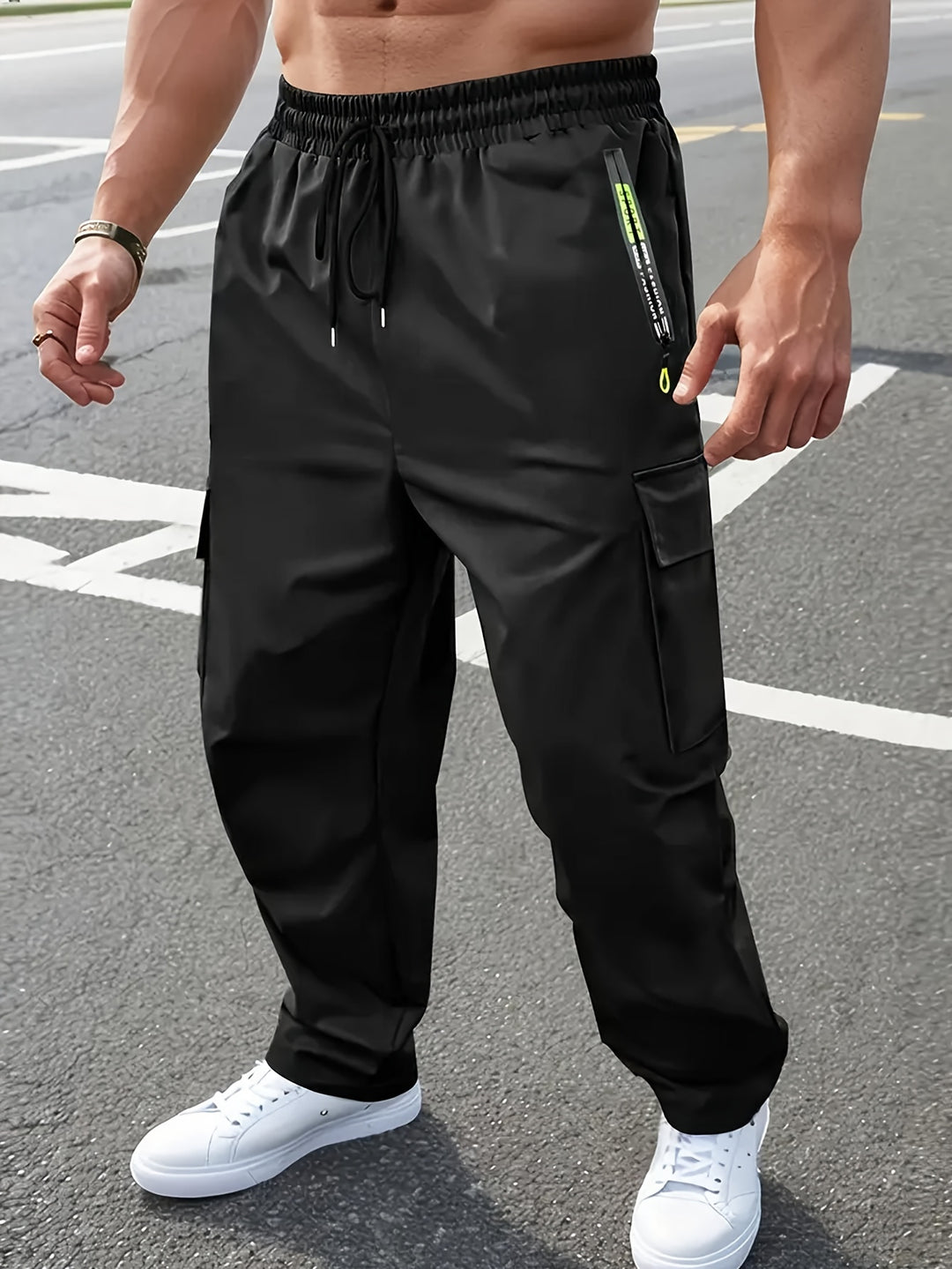 Herren Praktische Cargo-Hose mit verstellbarem Gummizug Echo Archiv