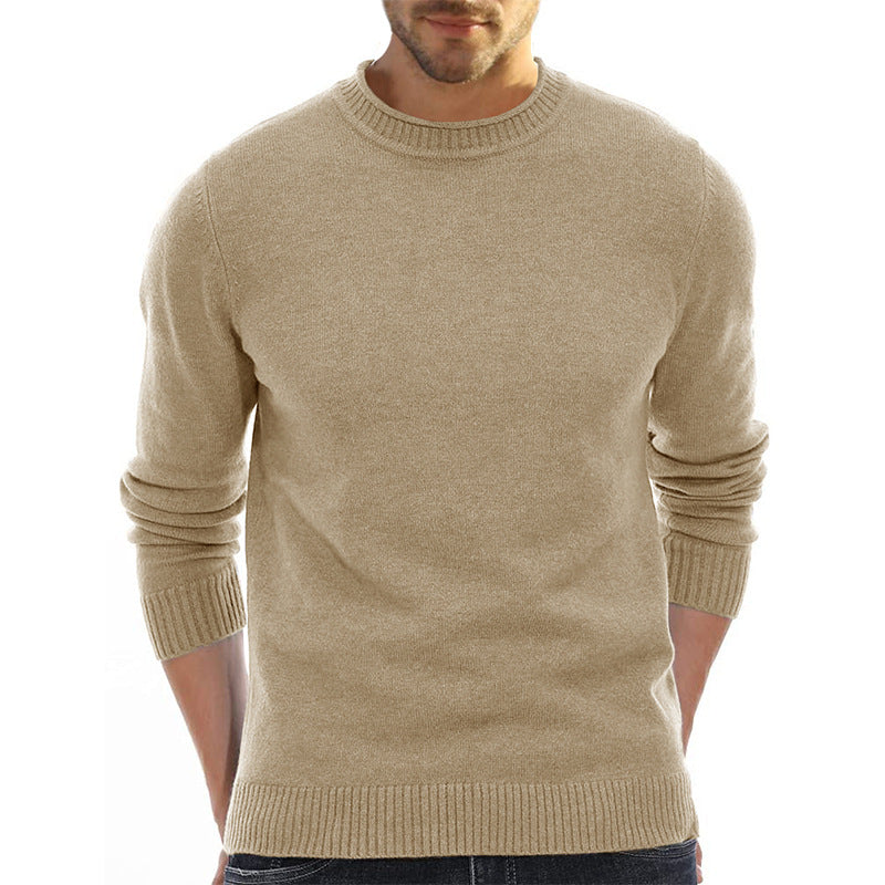 Herren gemütlicher Rundhals-Pullover aus hochwertiger Baumwolle Echoarchiv