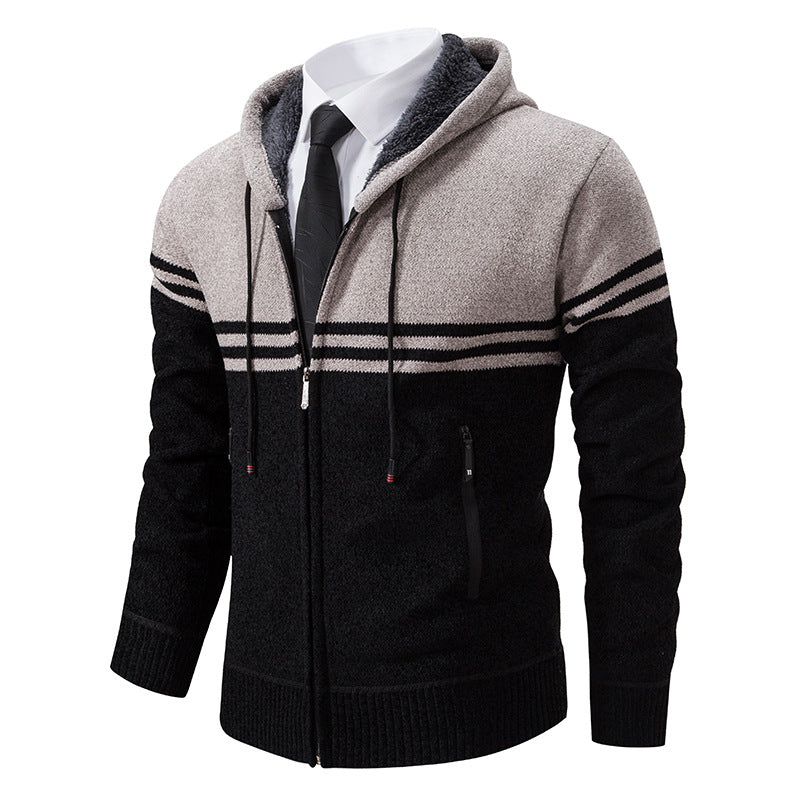 Herren modische Kapuzenjacke mit strukturiertem Design Echoarchiv