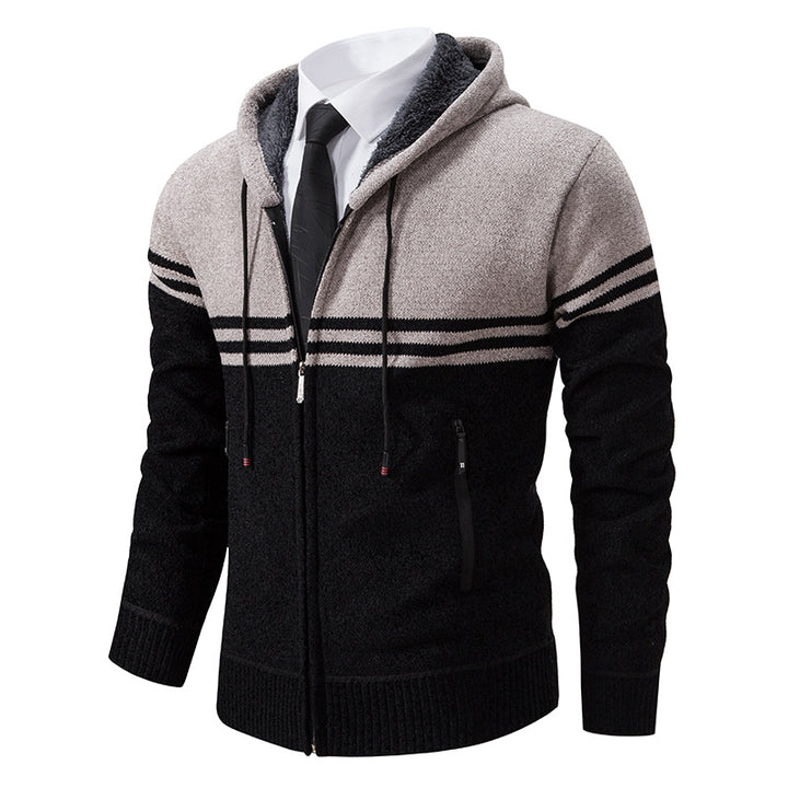 Herren modische Kapuzenjacke mit strukturiertem Design Echoarchiv