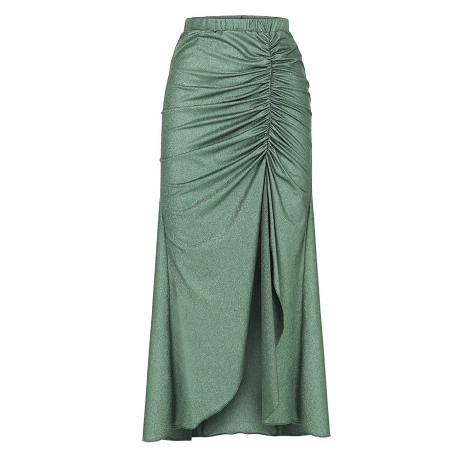 Damen Badeanzug mit raffinierten Drapierungen und eleganten Goldakzenten Echo Archiv