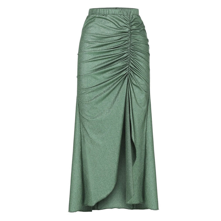 Damen Badeanzug mit raffinierten Drapierungen und eleganten Goldakzenten Echo Archiv