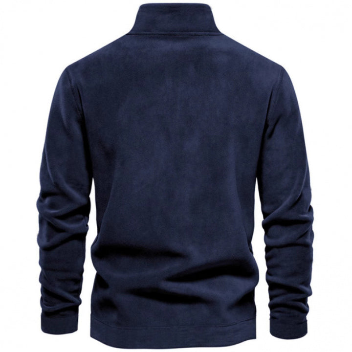 Herren Fleece-Pullover mit Stehkragen Echoarchiv