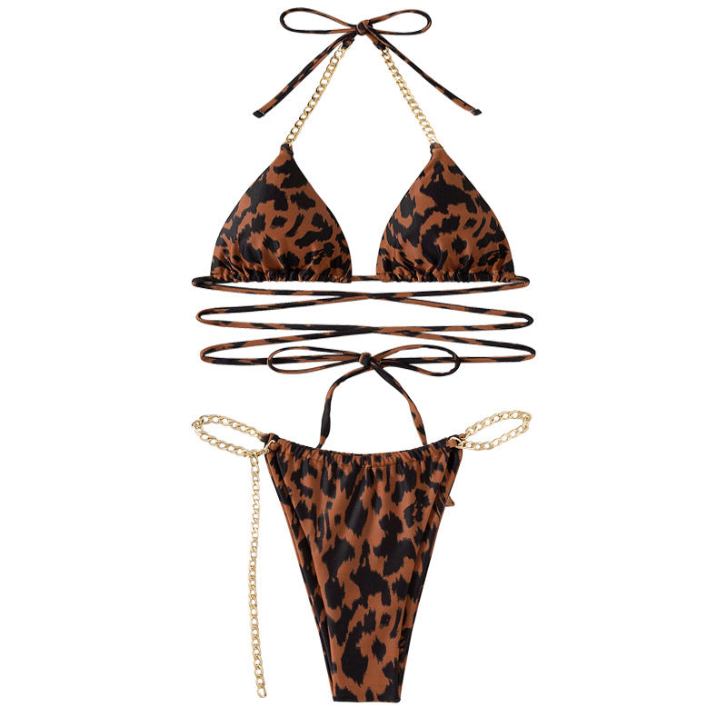 Damen Triangel-Bikini mit modischen Kreuzdetails Echo Archiv