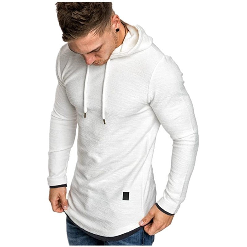 Herren Longline Kapuzenshirt mit stylishem, asymmetrischem Saum Echoarchiv