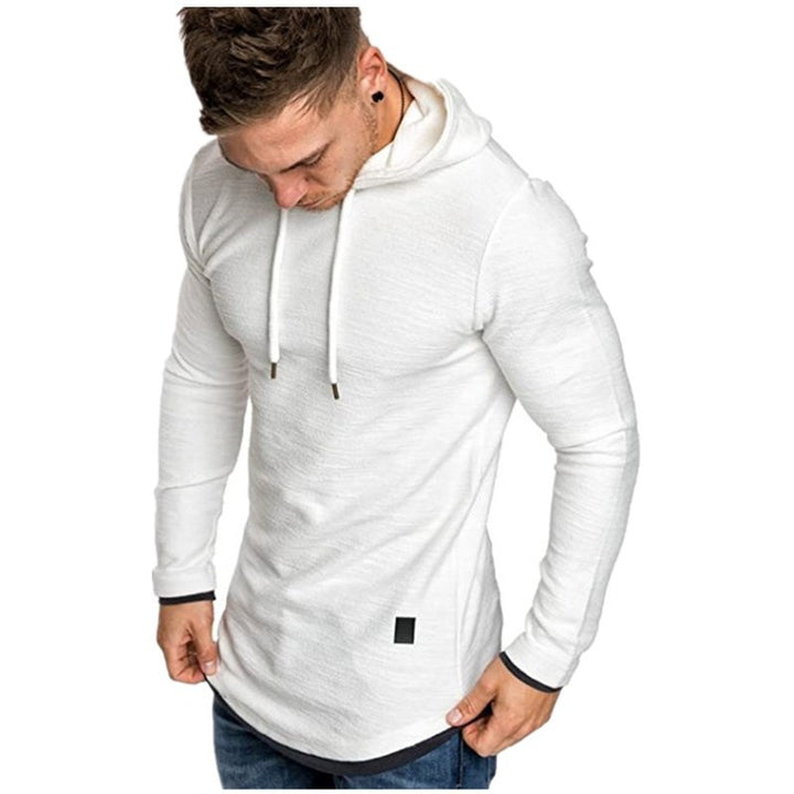 Herren Longline Kapuzenshirt mit stylishem, asymmetrischem Saum Echoarchiv