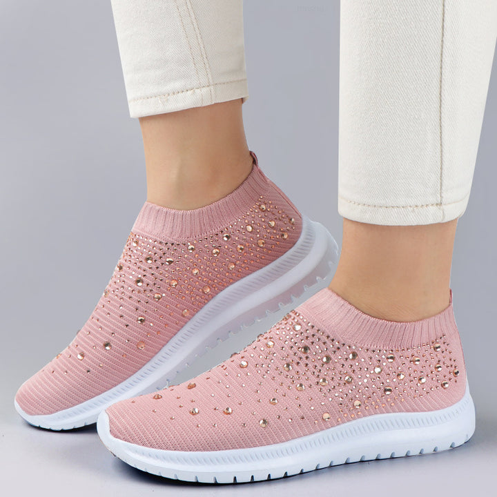 Damen Elastischer Strick‑Sneaker mit Schmucksteinbesatz Echo Archiv