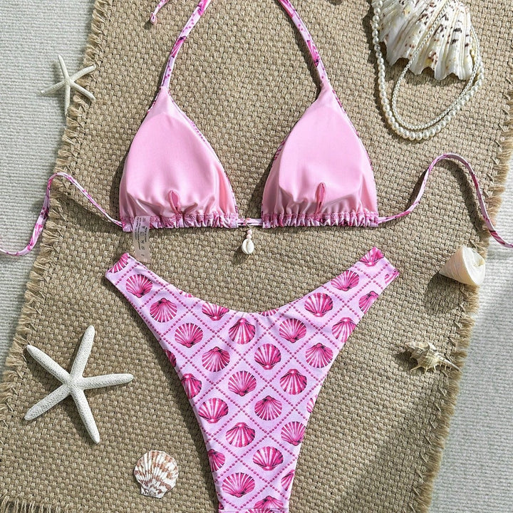 Damen Triangel-Bikini mit Muschelmotiv Echo Archiv