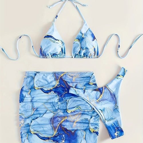 Damen Triangel-Bikini mit modischem Wickelrock Echo Archiv