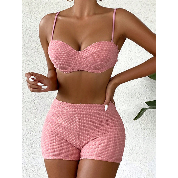 Damen Bikini-Set mit gepolstertem Oberteil und High-Waist Shorts Echo Archiv