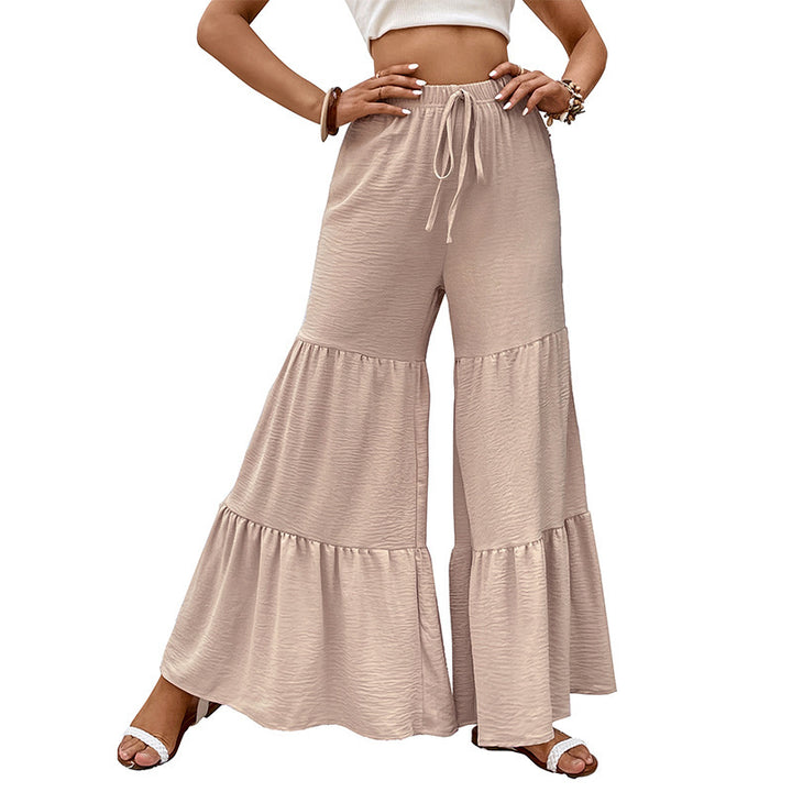 Damen Lockere Palazzo-Hose mit Volants Echo Archiv