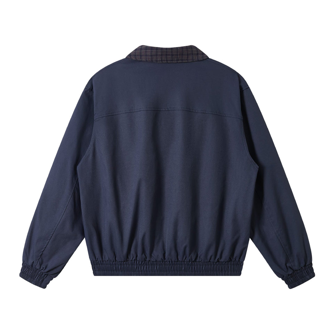 Herren Oversize‑Blousonjacke mit Karokragen und aufgesetzten Pattentaschen Echoarchiv