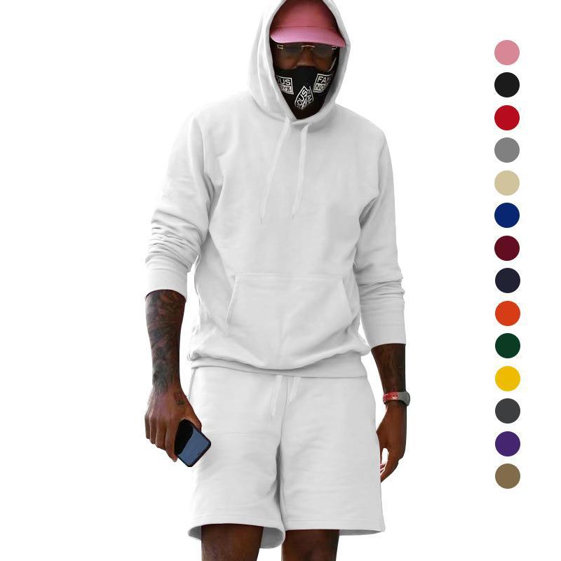 Herren sportliches Hoodie und Shorts Set Echoarchiv