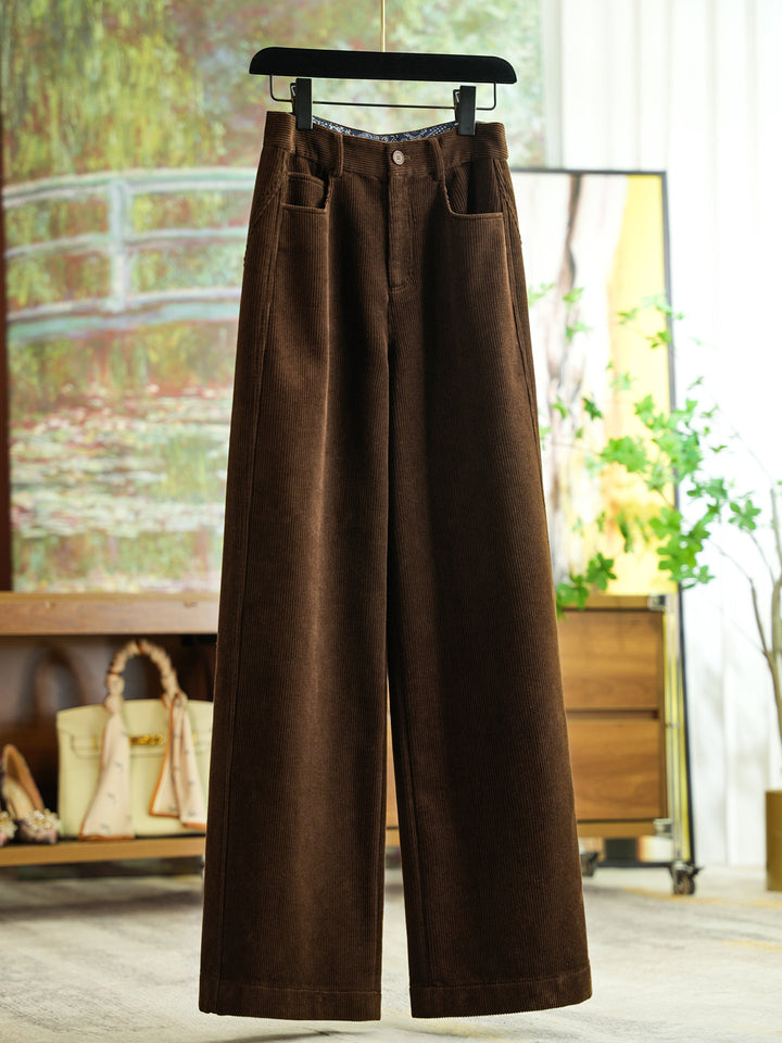 Damen Modische weit geschnittene Cordhose Echoarchiv