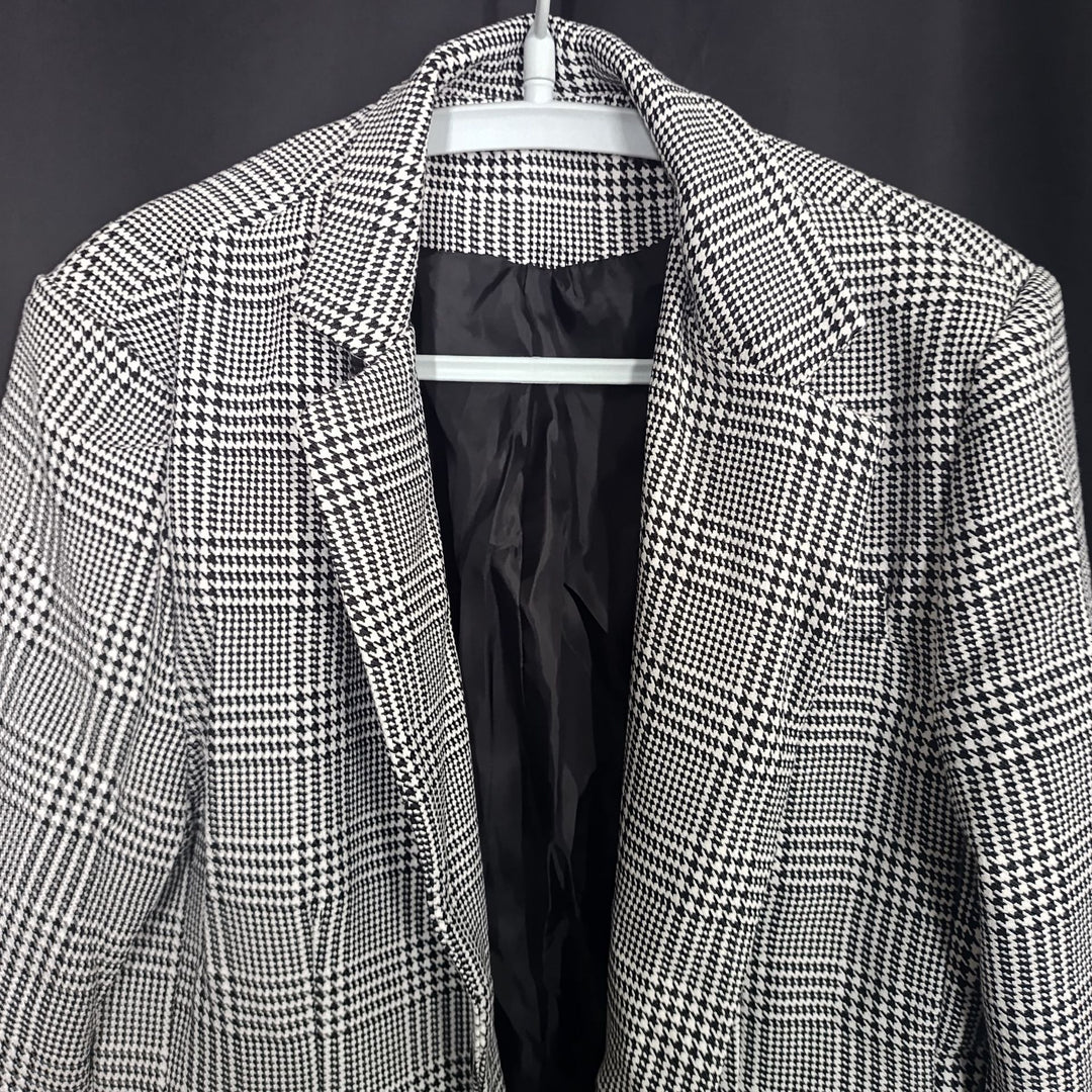 Herren eleganter Baumwoll-Blazer mit Hahnentrittmuster Echoarchiv
