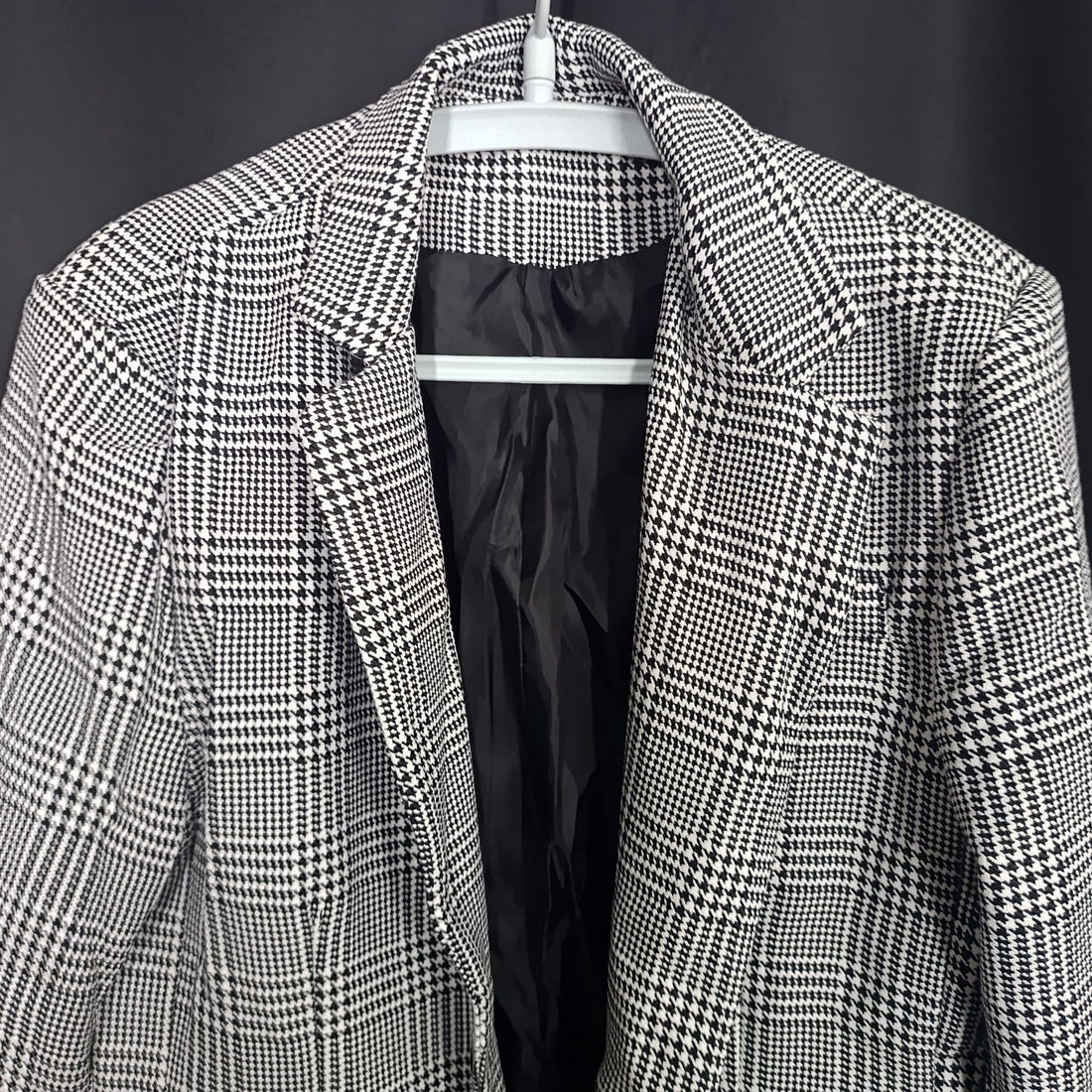 Herren eleganter Baumwoll-Blazer mit Hahnentrittmuster – Tianoro