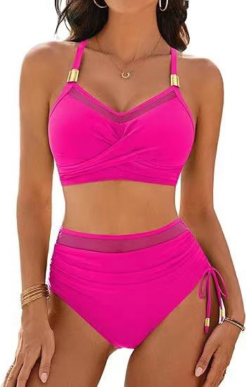 Damen Hochwertiges Bikini-Set mit transparenten Akzenten und modischem Wickeldesign Echo Archiv
