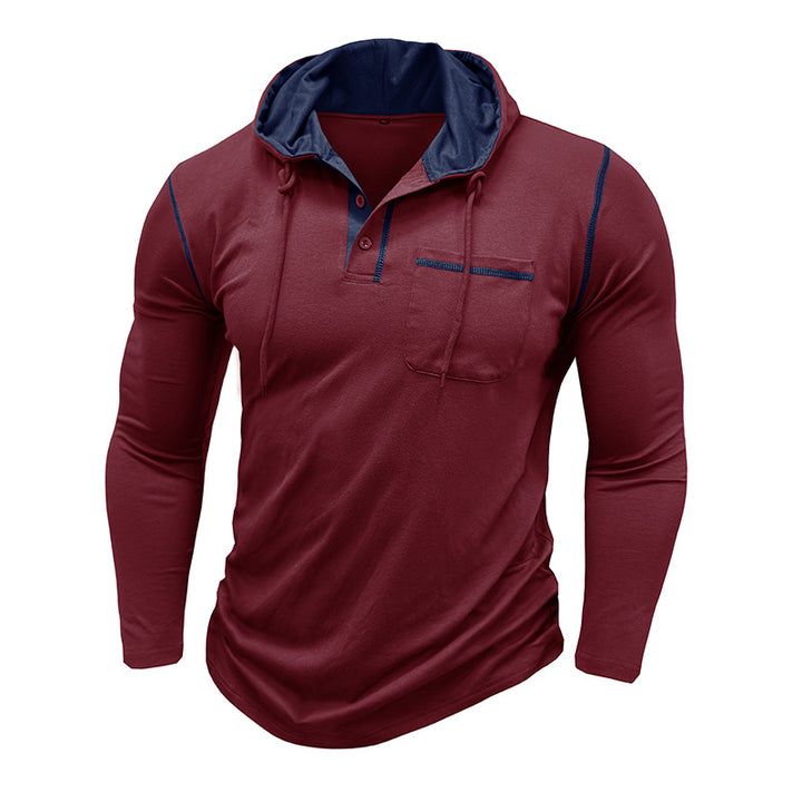 Herren Longsleeve-Hemd mit Kapuze Echoarchiv
