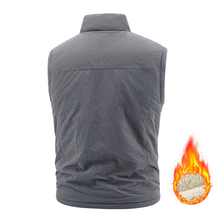 Herren Thermo‑Steppweste mit Sherpa‑Futter, hohem Kragen und Reißverschluss Echoarchiv